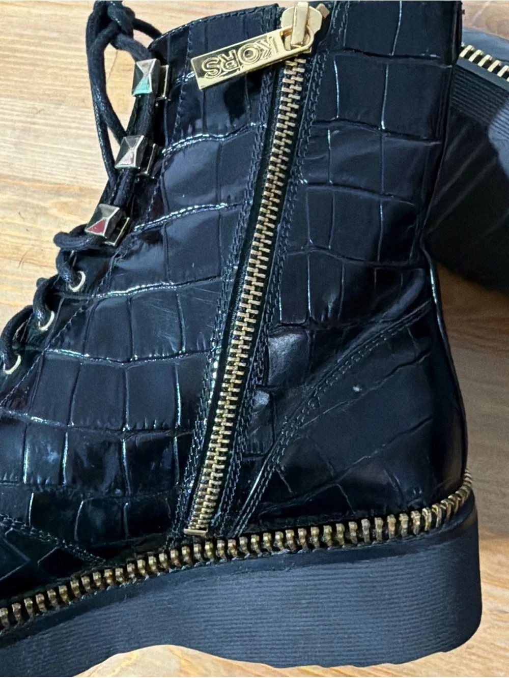 MICHAEL Michael Kors Platform Ankle Boots Black Women’s Size 8.5 - Picture 8 of 11